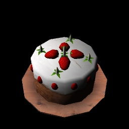 A Strawberries Cake.