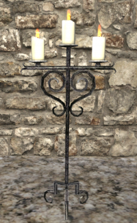 A Iron candelabra