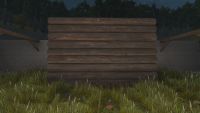 A Hardwood log wall