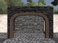 A Slate arched wall