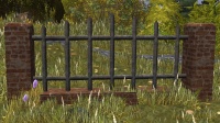 A Pottery iron fence