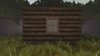 A Rustic log window