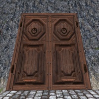 A Wooden mine door