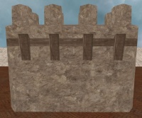 A Tall rendered stone wall