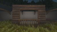 A Hardwood log balcony