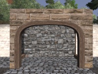 A Sandstone arched wall