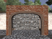 A Pottery arched wall