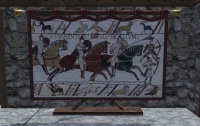 A Cavalry motif tapestry
