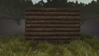 A Rustic log wall
