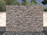 A Rounded stone wall