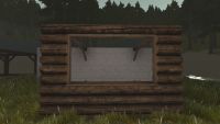 A Rustic log wide window