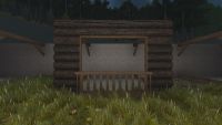 A Bark log balcony