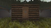 A Rustic log door